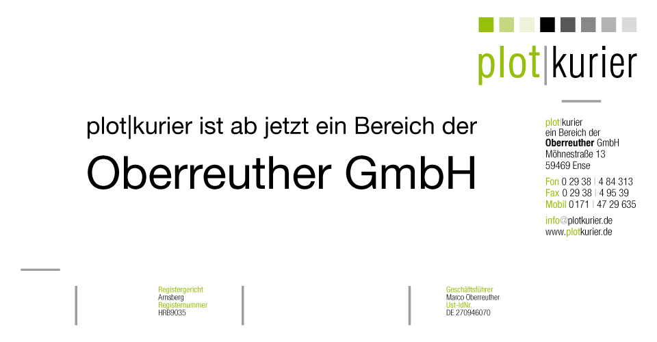 plot|kurier - Ein Bereich der Oberreuther GmbH